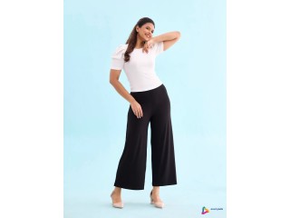 Black Palazzo Pants For Women  - Go Colors