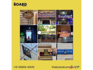 Sign Board Manufacturers in Bangalore - Channel Letters, LED Boards - Theboardcompany