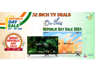 Get 32 Inch TV with Republic Day Sale Offers on Amazon and Flipkart