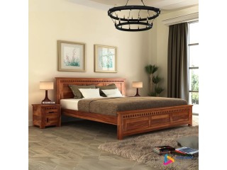 Shop Now: Queen Size Bed Without Storage by Sonaarts