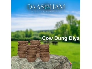 Cow dung cakes for Durga Puja